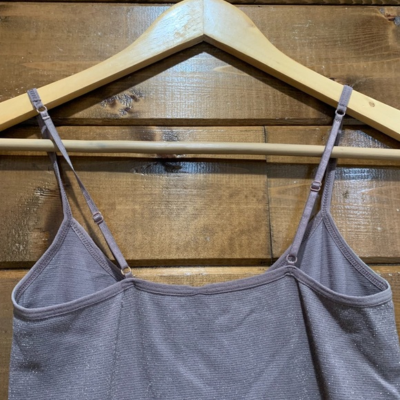 Free People Intimately Brown Purple Sparkle Seamless Slip Dress - Picture 4 of 6